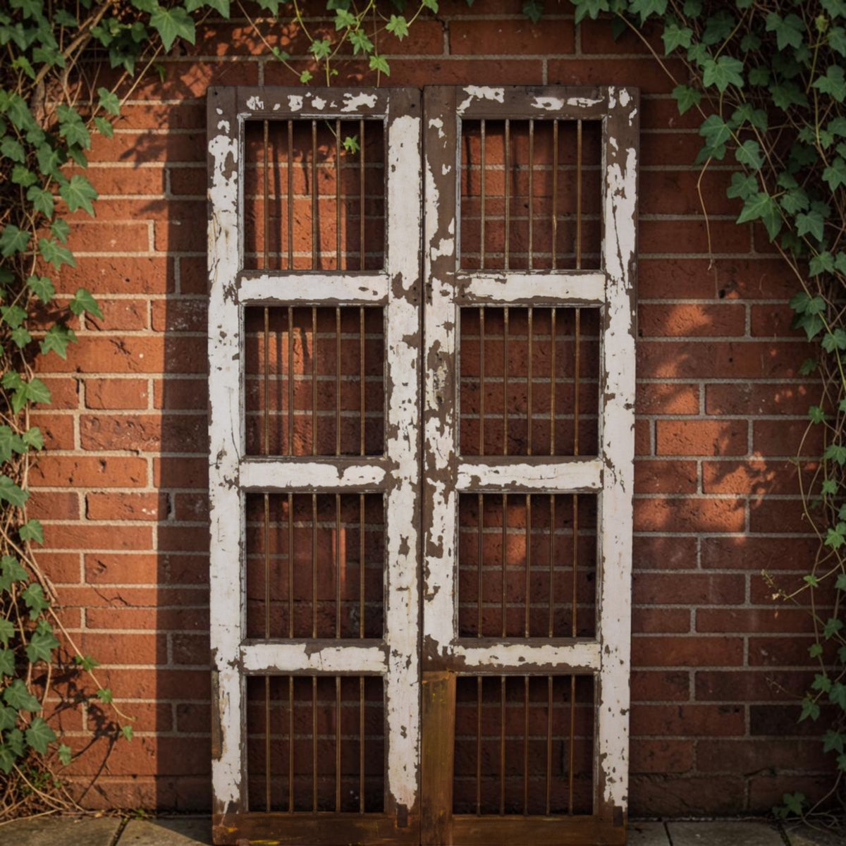 Pair of Antique Vintage Indian Doors Shutters