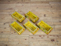 Vintage Indian Hand Painted Wooden Brick Mould Box