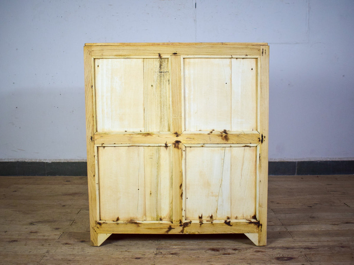 Vintage Rustic Bleached Wood Cupboard Cabinet Storage