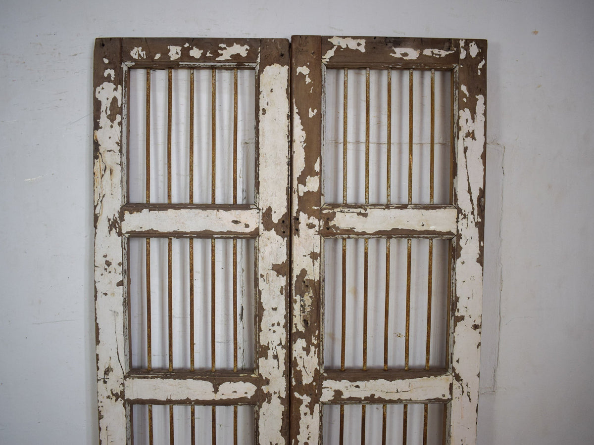 Pair of Antique Vintage Indian Doors Shutters