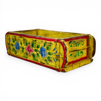 Vintage Indian Hand Painted Wooden Brick Mould Box