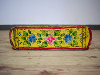 Vintage Indian Hand Painted Wooden Brick Mould Box