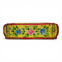 Vintage Indian Hand Painted Wooden Brick Mould Box