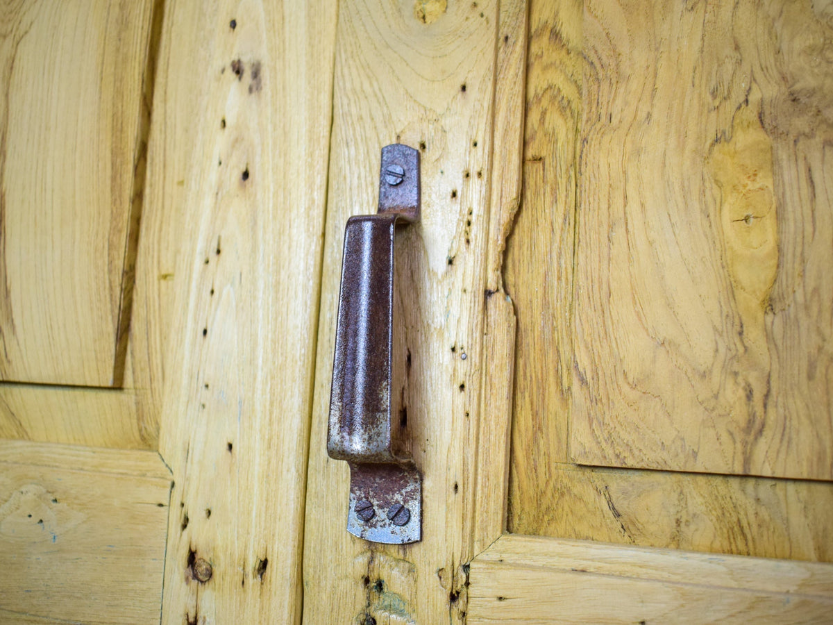 Vintage Rustic Bleached Wood Cupboard Cabinet Storage