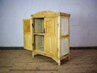 Vintage Rustic Bleached Wood Cupboard Cabinet Storage