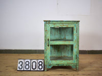 Vintage Worn Painted Rustic Cupboard Cabinet