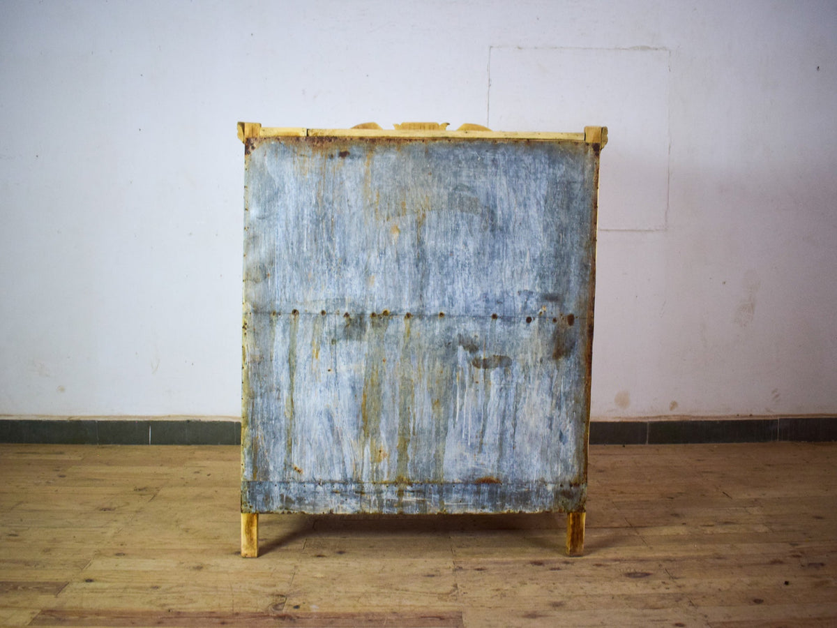 Vintage Rustic Bleached Wood Cupboard Cabinet Storage