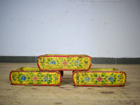 Vintage Indian Hand Painted Wooden Brick Mould Box