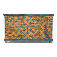 Hand Painted Vintage Chest Trunk Box Coffee Table