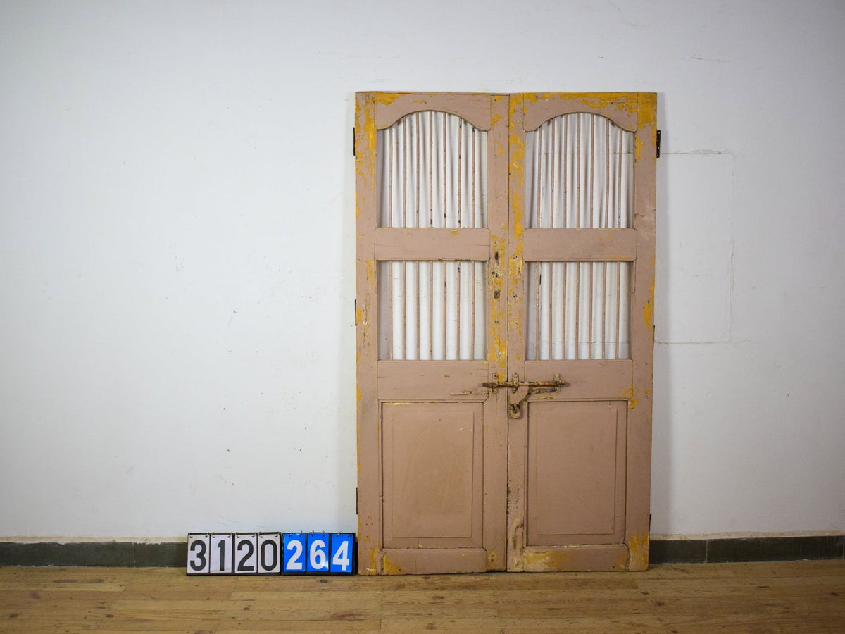 Pair of Antique Vintage Indian Doors Shutters
