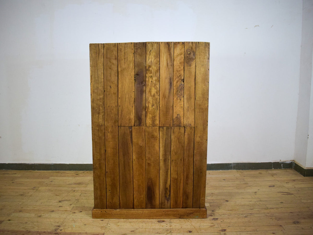Vintage Indian Wooden Cupboard Cabinet with Reverse Glass Paintings