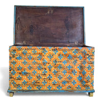 Hand Painted Vintage Chest Trunk Box Coffee Table