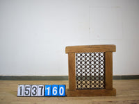 Vintage Wooden Iron Metal Indian Jali Window Frame
