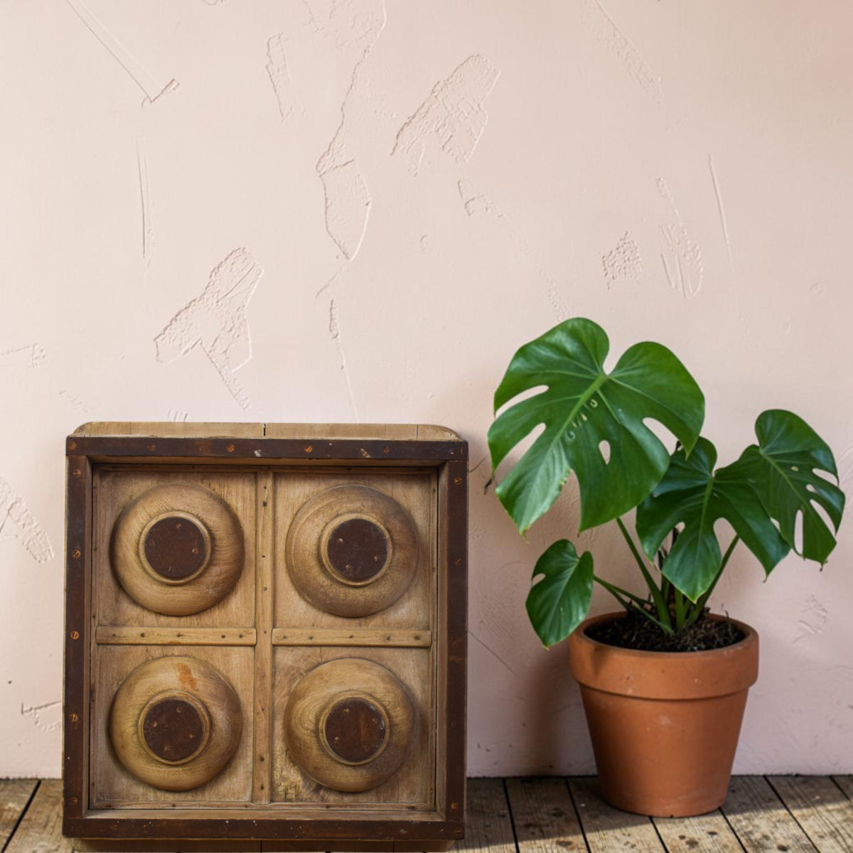 Vintage Rustic Architectural Wooden Carved Mould Board Wall Art