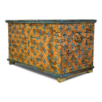 Hand Painted Vintage Chest Trunk Box Coffee Table