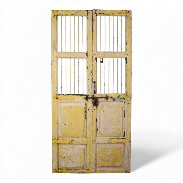 Pair of Antique Vintage Indian Doors Shutters