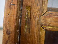 Large Vintage Wooden Sliding Door Cupboard Dresser Display Cabinet Bookcase