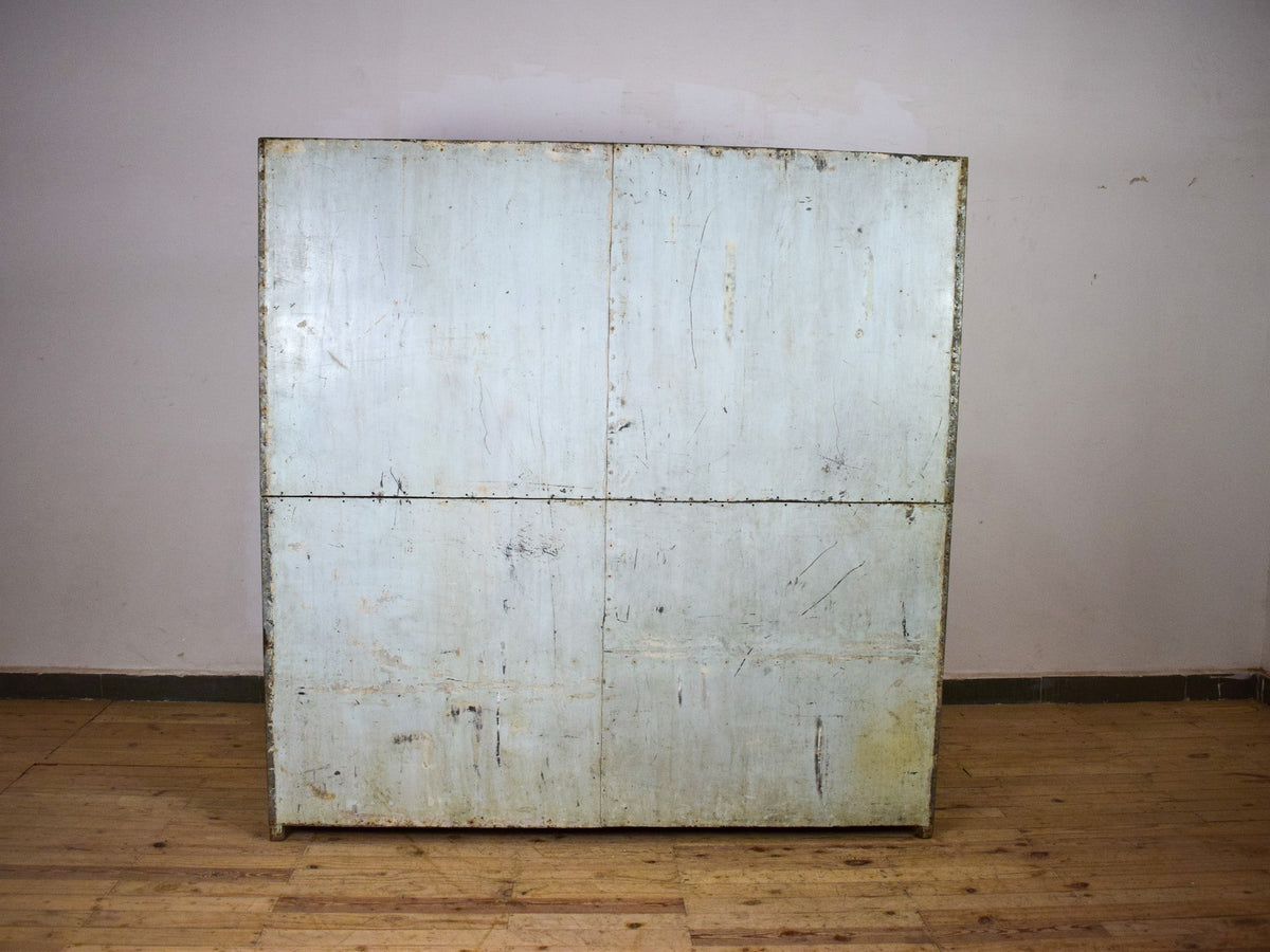 Large Vintage Wooden Sliding Door Cupboard Dresser Display Cabinet Bookcase