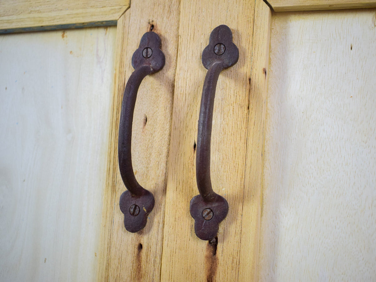 Vintage Rustic Bleached Wood Cupboard Cabinet Storage