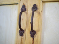 Vintage Rustic Bleached Wood Cupboard Cabinet Storage