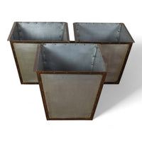MILLWARDS® Handmade Vintage Style Galvanised Riveted Square Planter - 50 cm