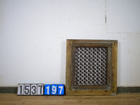 Vintage Wooden Iron Metal Indian Jali Window Frame