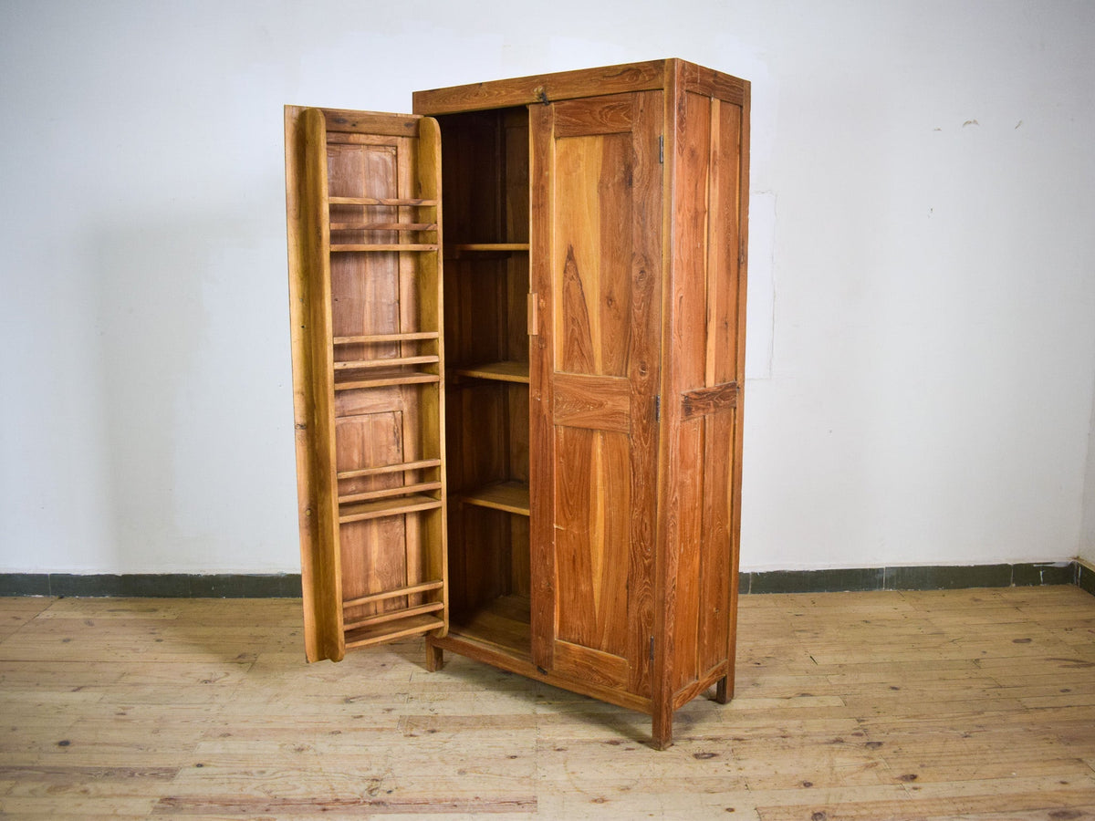 Vintage Rustic Hard Wood Fitted Interior Cupboard Cabinet Storage