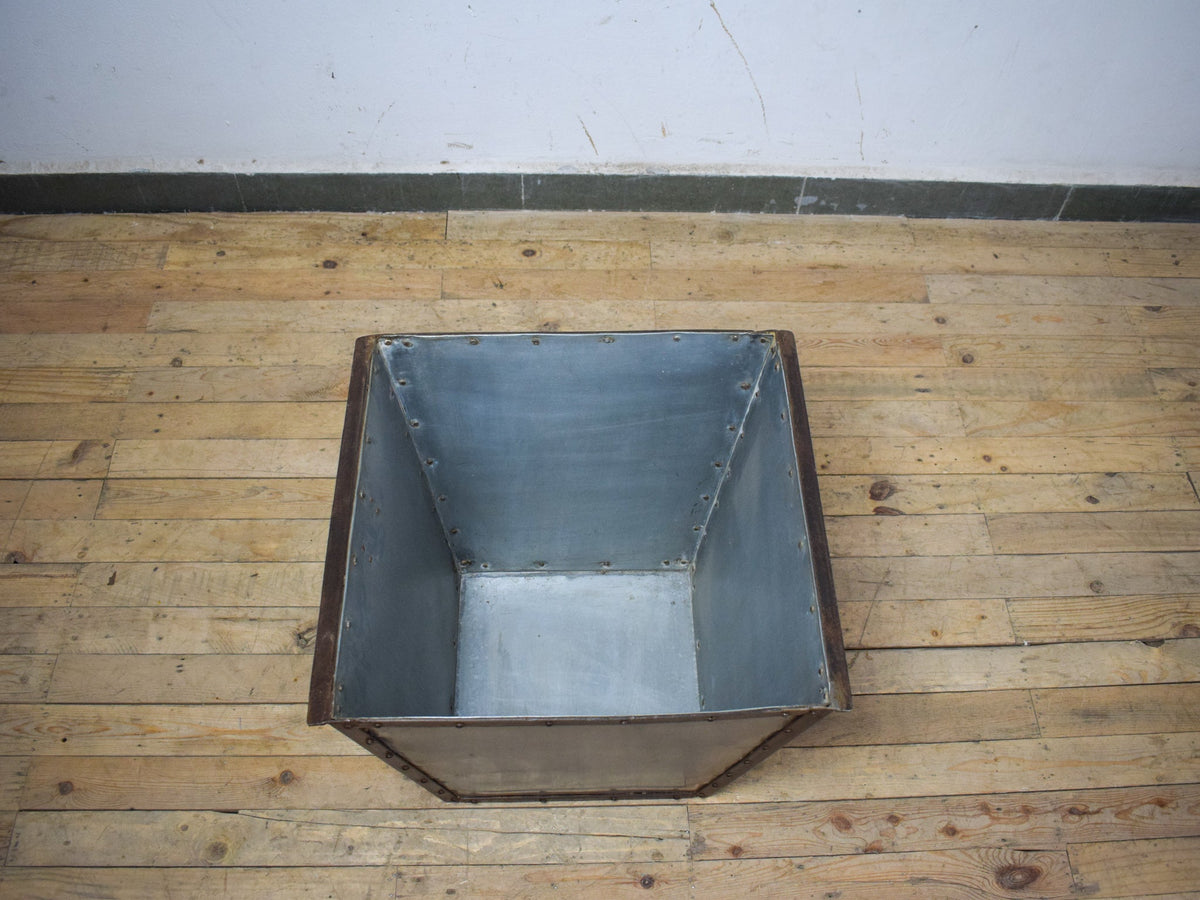 MILLWARDS® Handmade Vintage Style Galvanised Riveted Square Planter - 50 cm