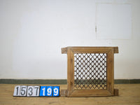 Vintage Wooden Iron Metal Indian Jali Window Frame