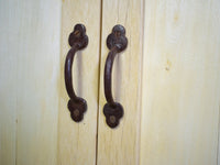 Vintage Rustic Bleached Wood Cupboard Cabinet Storage