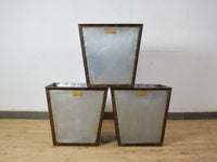 MILLWARDS® Handmade Vintage Style Galvanised Riveted Square Planter - 50 cm