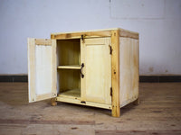 Vintage Rustic Bleached Wood Cupboard Cabinet Storage