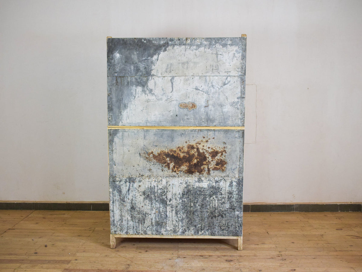 Vintage Bleached Rustic Kitchen Housekeepers Cupboard Cabinet Storage