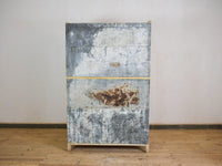 Vintage Bleached Rustic Kitchen Housekeepers Cupboard Cabinet Storage