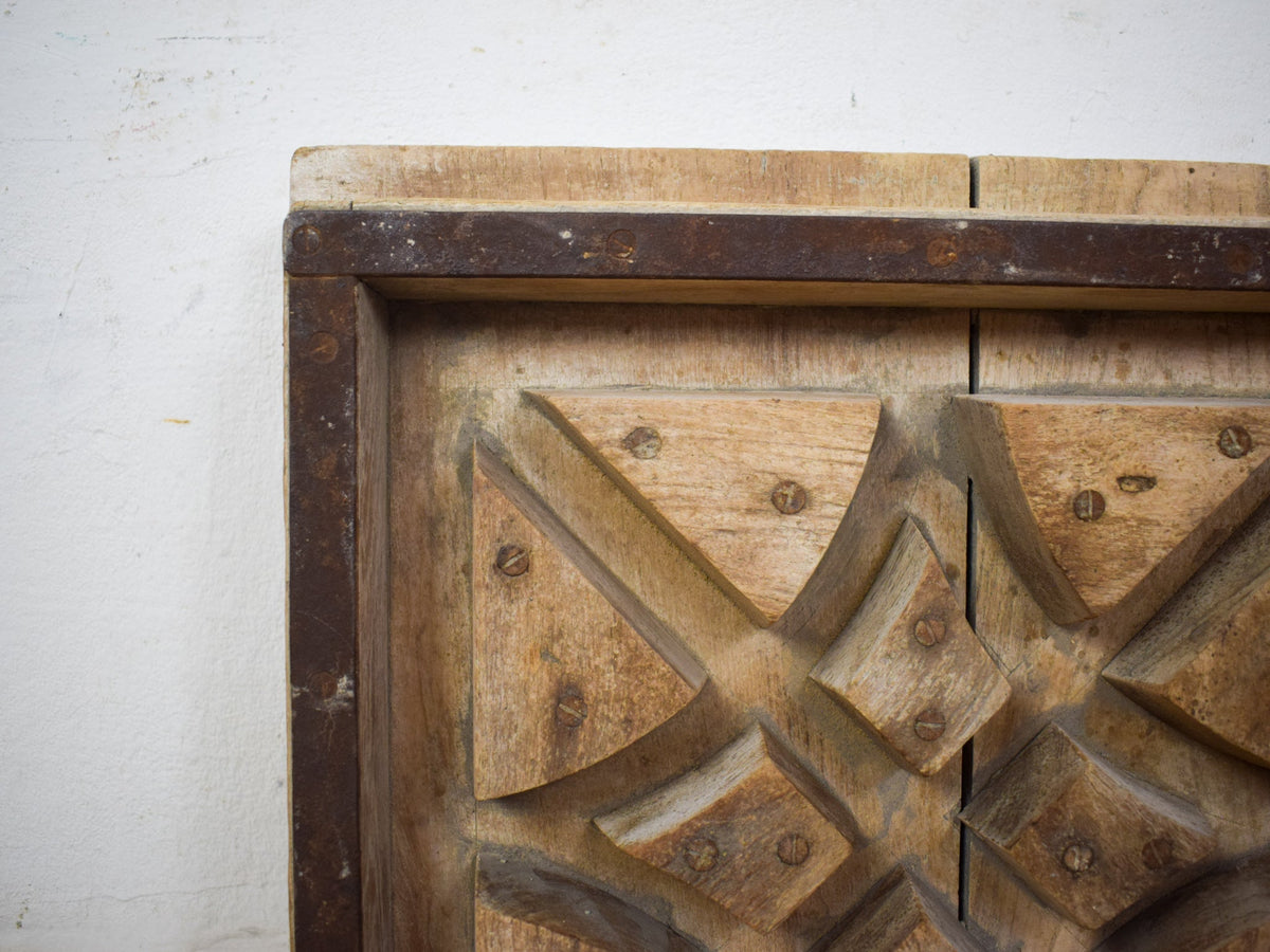 Vintage Rustic Architectural Wooden Carved Mould Board Wall Art