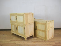 Vintage Bleached Rustic Kitchen Housekeepers Cupboard Cabinet Storage