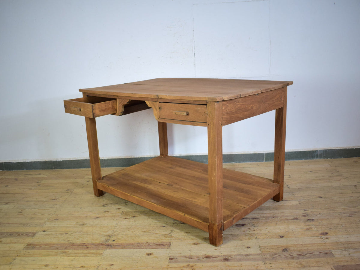 Vintage Rustic Wooden Kitchen Island Table