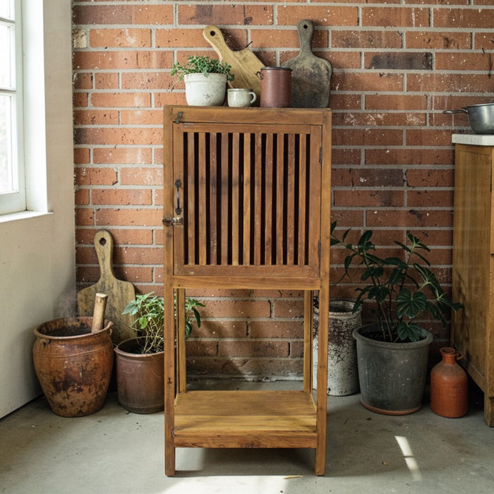 Vintage Wooden Cupboard Cabinet Shelf