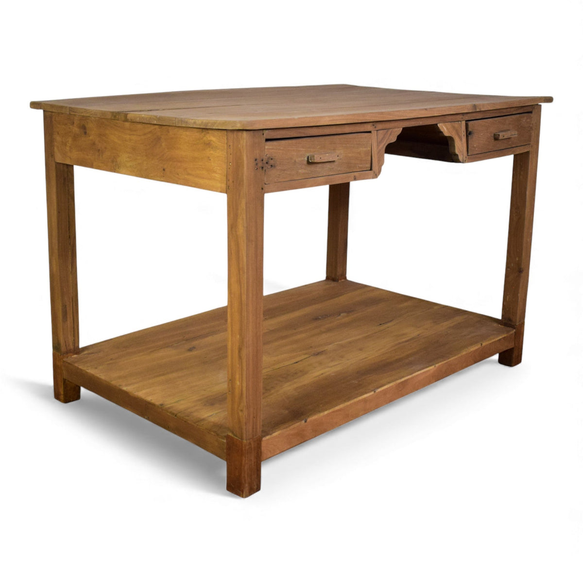 Vintage Rustic Wooden Kitchen Island Table
