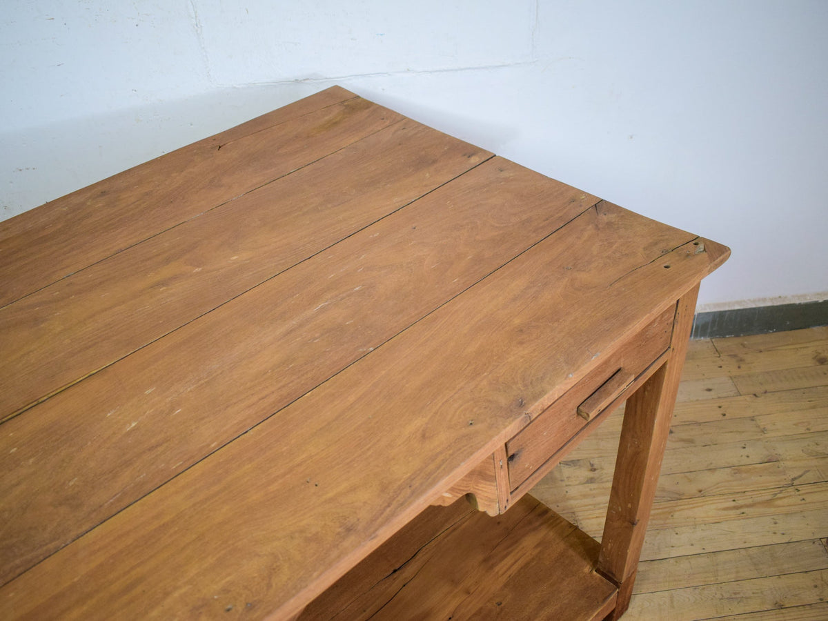 Vintage Rustic Wooden Kitchen Island Table