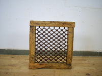 Vintage Wooden Iron Metal Indian Jali Window Frame