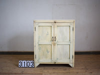 Vintage Rustic Bleached Wood Cupboard Cabinet Storage