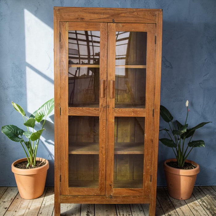 Vintage Wooden Rustic Cupboard Cabinet