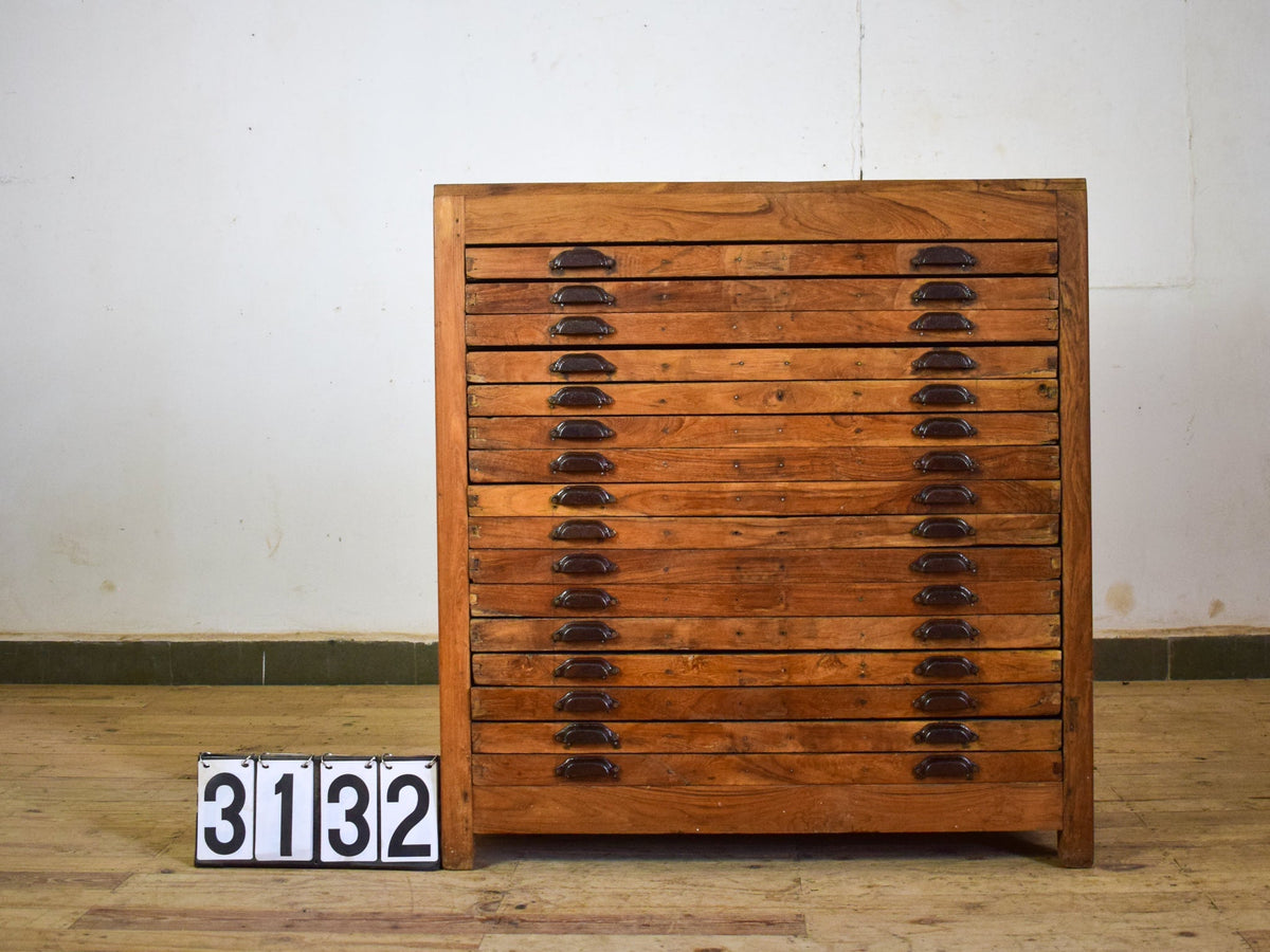 Vintage Printers Letterpress Print Makers Tray Drawers Cabinet
