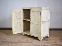Vintage Rustic Bleached Wood Cupboard Cabinet Storage