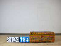 Vintage Indian Hand Painted Metal Travel Trunk Chest