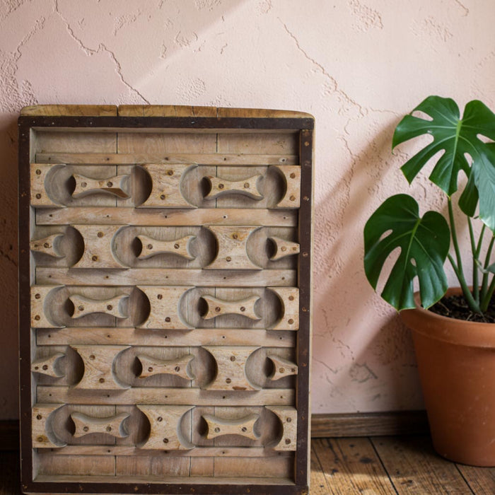 Vintage Rustic Architectural Wooden Carved Mould Board Wall Art