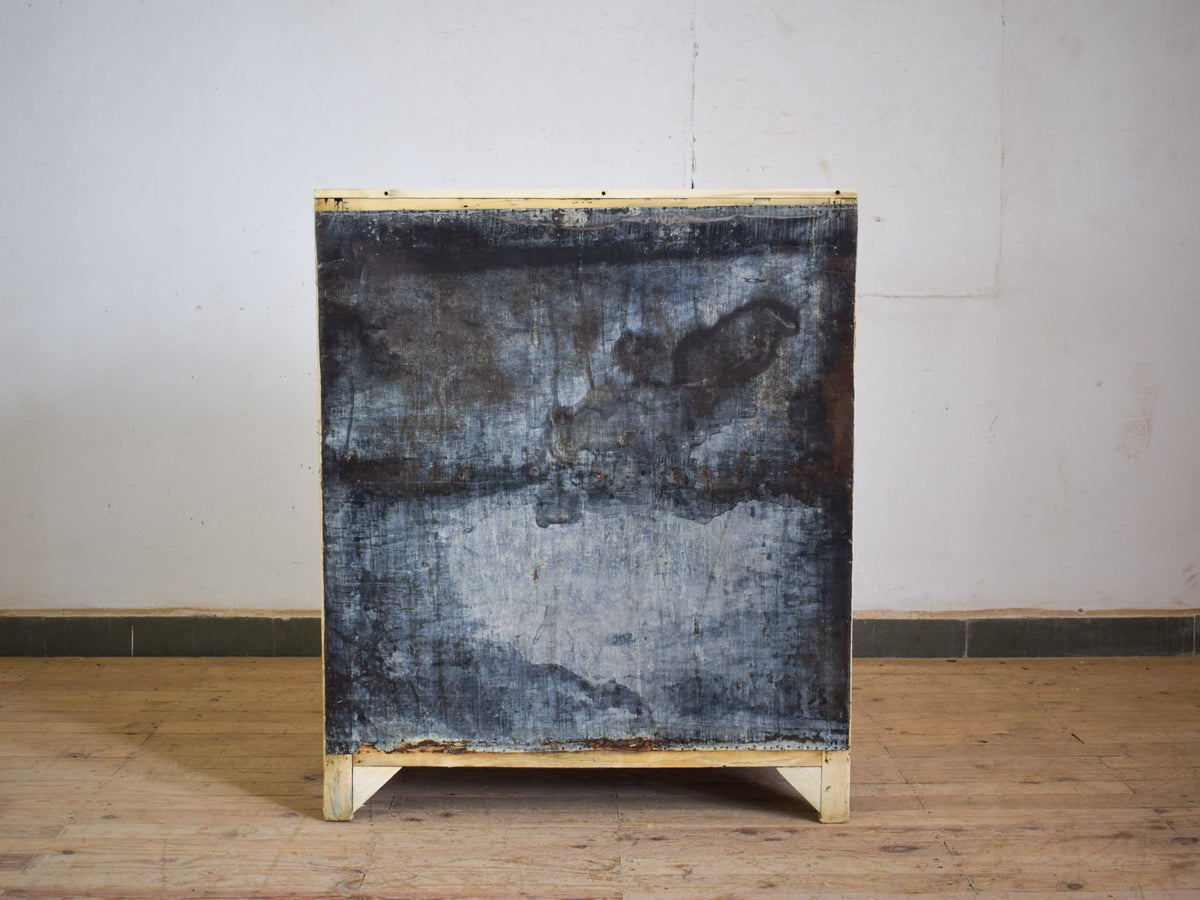 Vintage Rustic Bleached Wood Cupboard Cabinet Storage