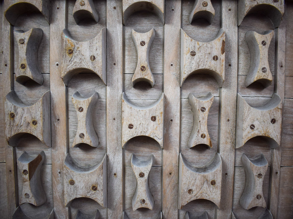 Vintage Rustic Architectural Wooden Carved Mould Board Wall Art