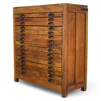 Vintage Printers Letterpress Print Makers Tray Drawers Cabinet